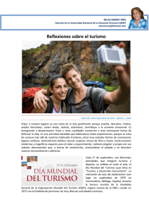 Reflexiones sobre el turismo - Universidad Nacional de la Amazonía