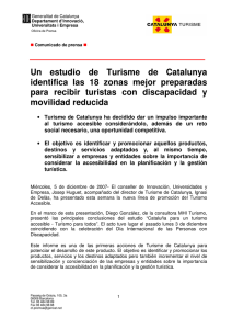 Un estudio de Turisme de Catalunya identifica las 18 zonas mejor