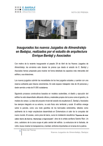 Inaugurados los nuevos Juzgados de Almendralejo en Badajoz