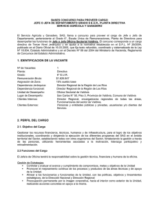 1. identificacion de la vacante 2. perfil del cargo