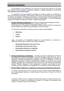 exámenes de admisión año 2017 - Gendarmeria Nacional Argentina