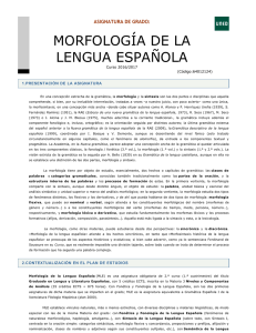 morfología de la lengua española
