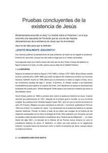 Pruebas concluyentes de la existencia de Jesús