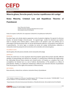 Minoría gitana, Derecho penal y teorías republicanas del castigo