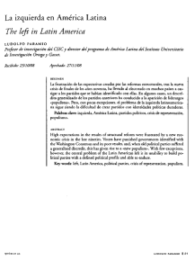 La izquierda en América Latina The left in Latín America