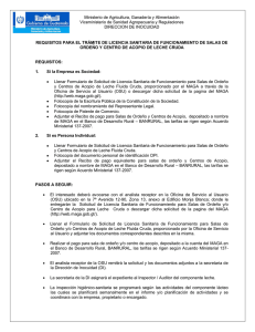 Requisitos - Viceministerio de Sanidad Agropecuaria y