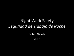 Night Work Safety Seguridad de Trabajo de Noche