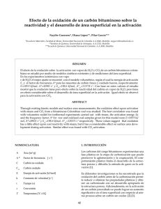 Efecto de la oxidación de un carbón bituminoso sobre la reactividad