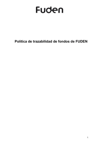 Política de trazabilidad de fondos de FUDEN