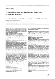 ¿Cómo diagnosticar el cumplimiento terapéutico en