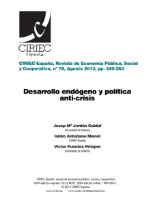 Desarrollo endógeno y política anti-crisis - Revista CIRIEC
