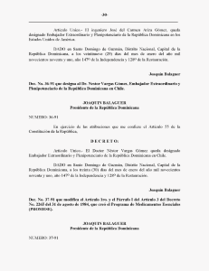 Decreto No. 37-91 que modifica el Articulo Primero del decreto No