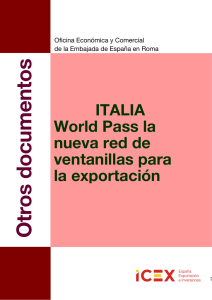 italia œ world pass la nueva red de ventanillas para la exportacion