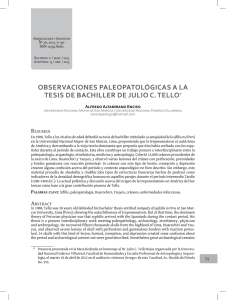 Observaciones paleopatológicas a la tesis de Tello