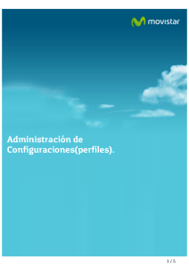 Administración de Configuraciones(perfiles).