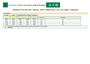 Timetables of the line 0126 - Granada - Atarfe - Medina Elvira