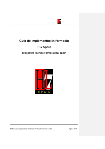 Guía de Implementación Farmacia HL7 Spain