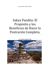 Sakya Pandita: El Propósito y los Beneficios de Hacer la Postración