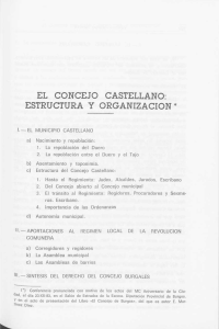 EL CONCEJO CASTELLANO: ESTRUCTURA Y ORGANIZACION *