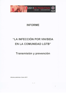 INFORME “LA INFECCIÓN POR VIH/SIDA EN LA COMUNIDAD LGTB”