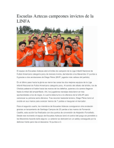 Escuelas Aztecas campeones invictos de la LINFA