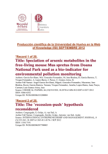 Title: Speciation of arsenic metabolites in the free