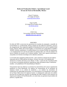 Redes de Producción Global y Aprendizaje Local: El caso de Ford
