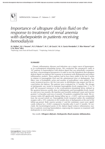 Importance of ultrapure dialysis fluid on the response to treatment of