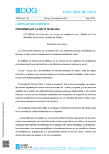 Ley 8-2016, de modificación de la Ley de Servicios Sociales de