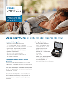 Alice NightOne: el estudio del sueño en casa
