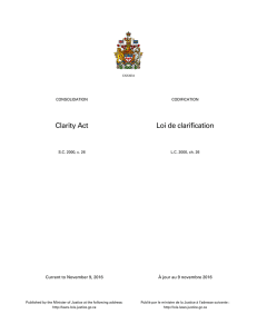 Clarity Act Loi de clarification