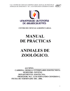 manual de prácticas animales de zoológico.
