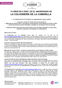 NP La Colchonería de La Camarilla 15 años en una semana