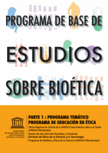 Programa de base de estudios sobre bioética - unesdoc