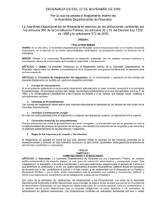 TABLA DE CONTENIDO - Asamblea Departamental de Risaralda