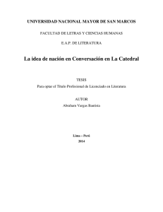 La idea de nación en Conversación en La Catedral