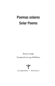 Poemas solares Solar Poems