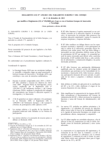 Reglamento (UE) no 1292/2013 del Parlamento Europeo y