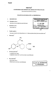Page 1 Wyeth PRISTIQº COMPRIMIDOS RECUBIERTOS DE