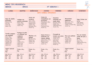 MENU TIPO RESIDENCIA ﬁ W