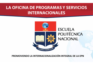 la oficina de programas y servicios internacionales - EPN-CEI