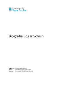Biografía Edgar Schein - GENESIS