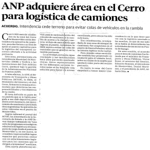 ANP adquiere área en el Cerro para logística de camiones.