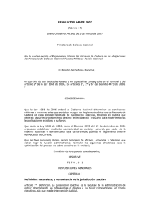 resolución 546 del 2007 reglamento interno recaudo de cartera mdn
