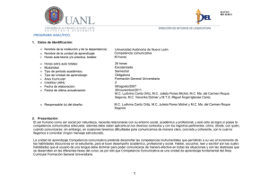 Competencia comunicativa - Universidad Autónoma de Nuevo León