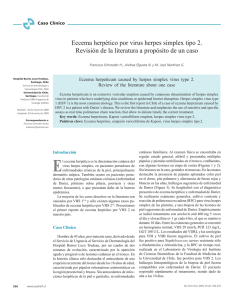 Eccema herpético por virus herpes simplex tipo 2. Revisión de la