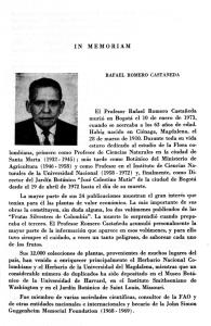 Rafael Romero Castaneda murio en Bogota el 10 de cuero de 1973