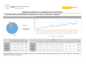 ingresos de denuncias y sugerencias de fiscalización