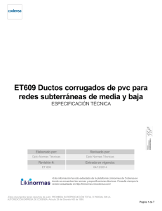 ET609 Ductos corrugados de pvc para redes subterráneas de