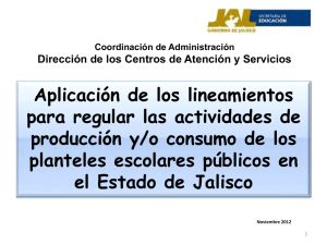 Aplicación de los lineamientos para regular las actividades de